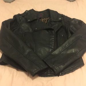 Faux Leather Moro Jacket